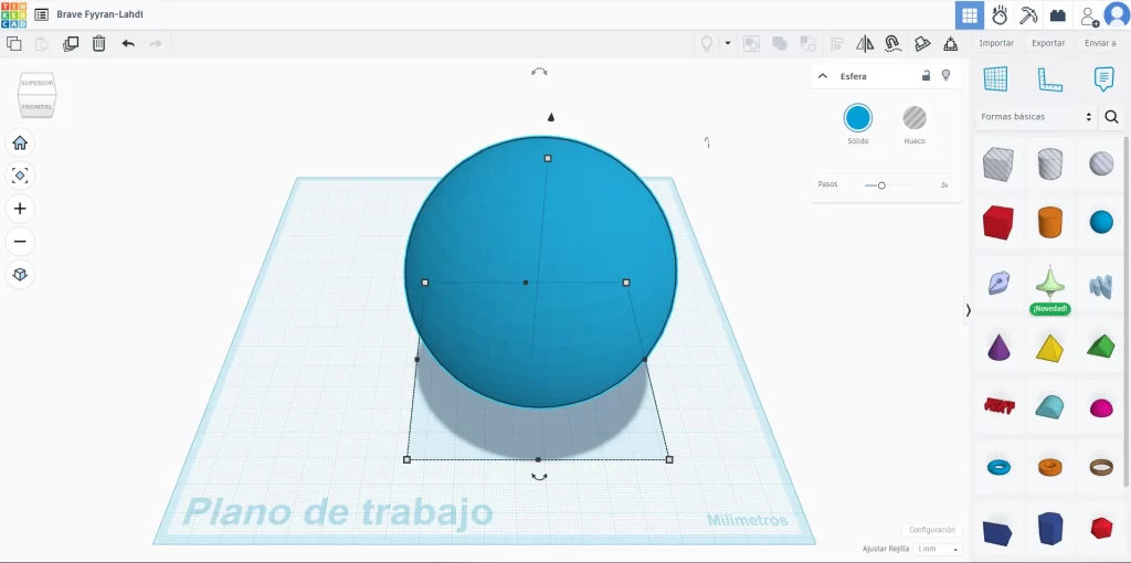 Entorno de trabajo de Tinkercad